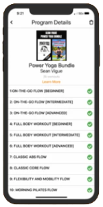 Screenshot of smartphone Power Yoga Bundle App